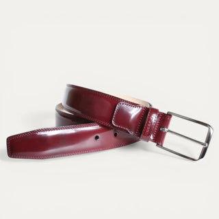CINTURON PIEL BURDEOS