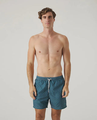 BAÑADOR FLOWERS  CLASSIC MARINO