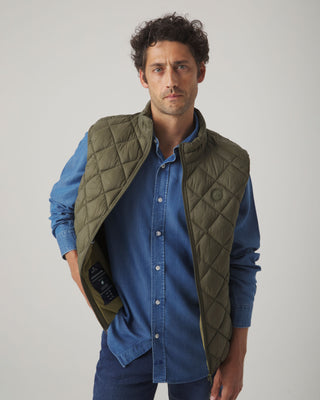 CHALECO ROMBO ACOLCHADO KHAKI