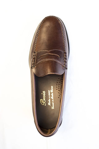 MOCASIN CLASICO DE PIEL SEMI ENGRASADA MARRÓN