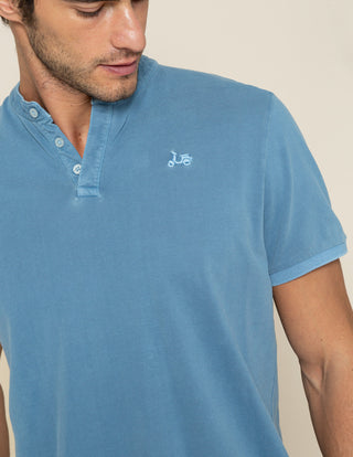 POLO MAO AZUL GRISÁCEO.