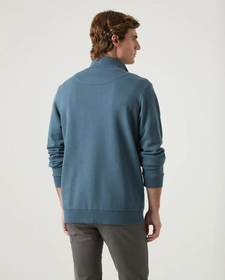 SUDADERA ZIP AZUL GRISACEO