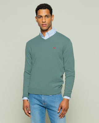 JERSEY ICONIC V NECK VERDE