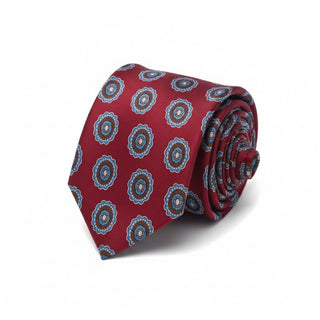 CORBATA ROJA LOGO AZUL