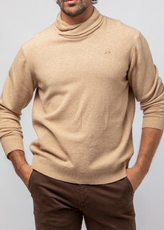 JERSEY CUELLO SMOKING BEIGE